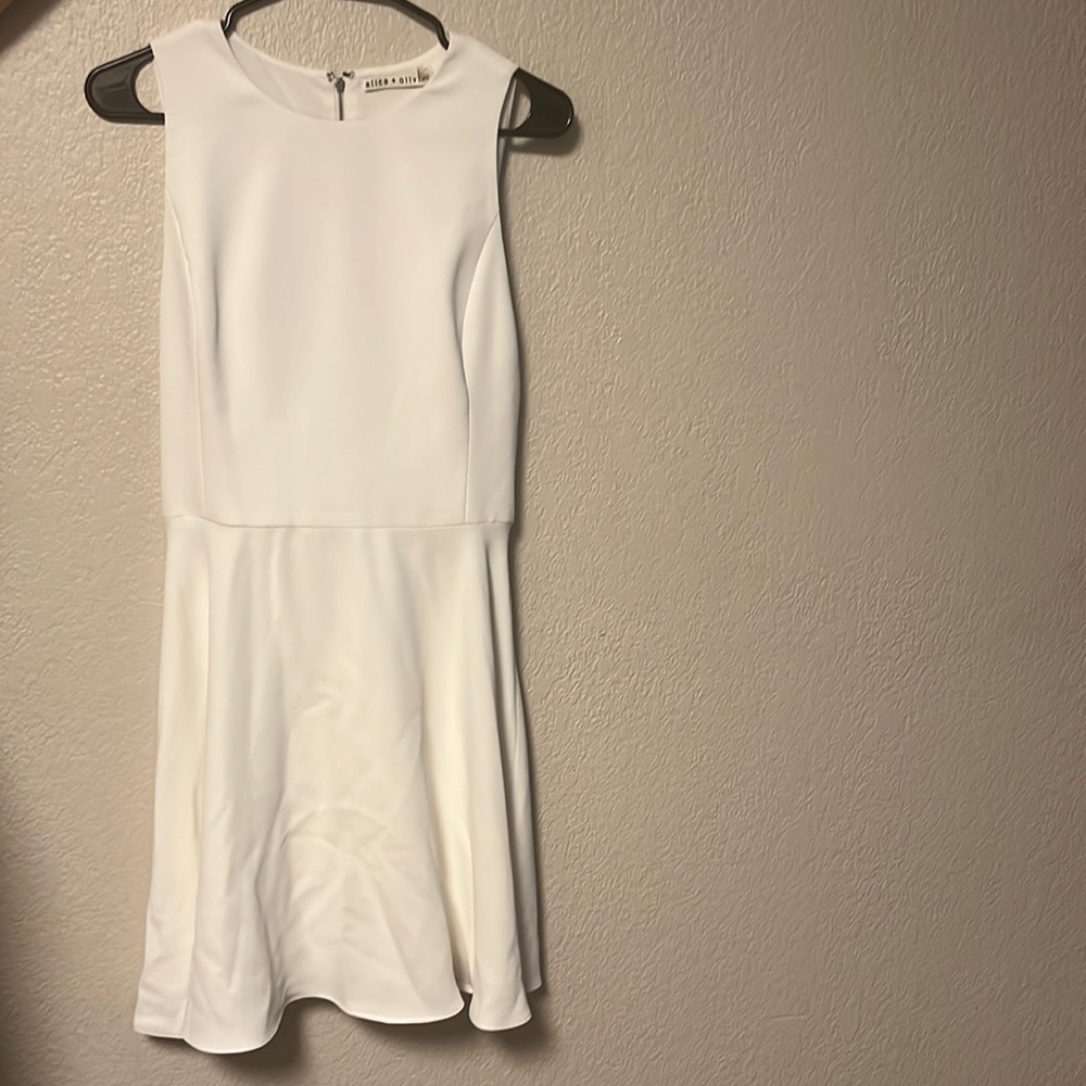 Alice + Olivia white a-line dress size 10